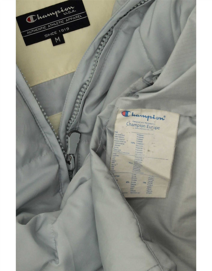 Champion Wattierte Damenjacke mit Kapuze, UK 12, Mittelblau, Polyester