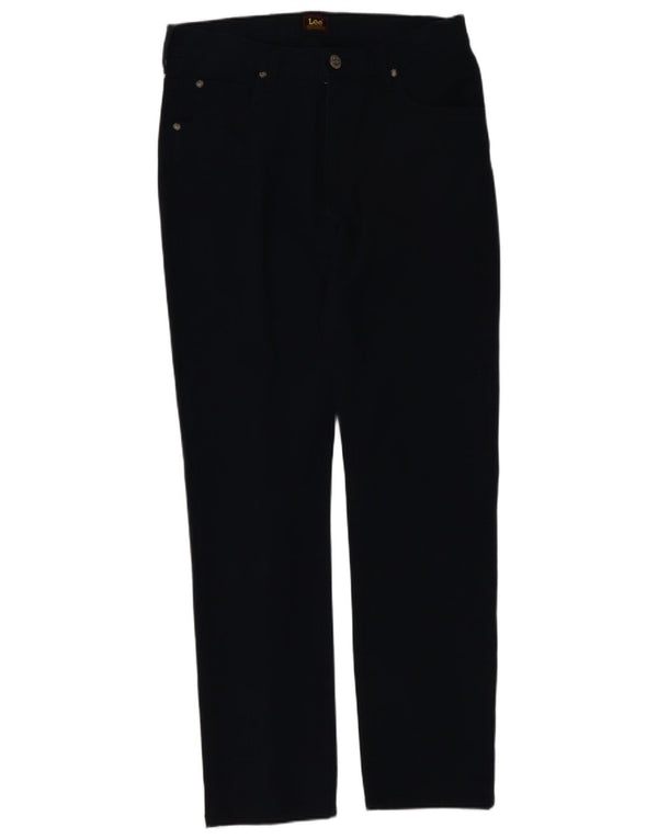 Lee Damen Rider Straight Freizeithose W30 L30 Marineblaue Baumwolle