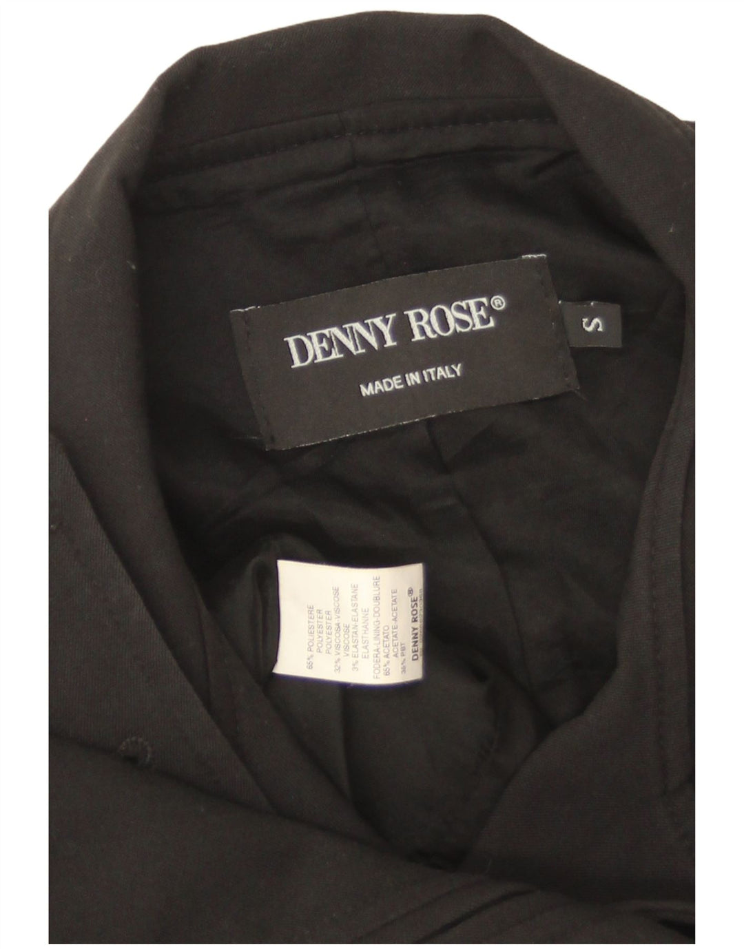 Denny Rose Damen Crop Short Sleeve Blazer Jacke UK 10 Small Schwarz