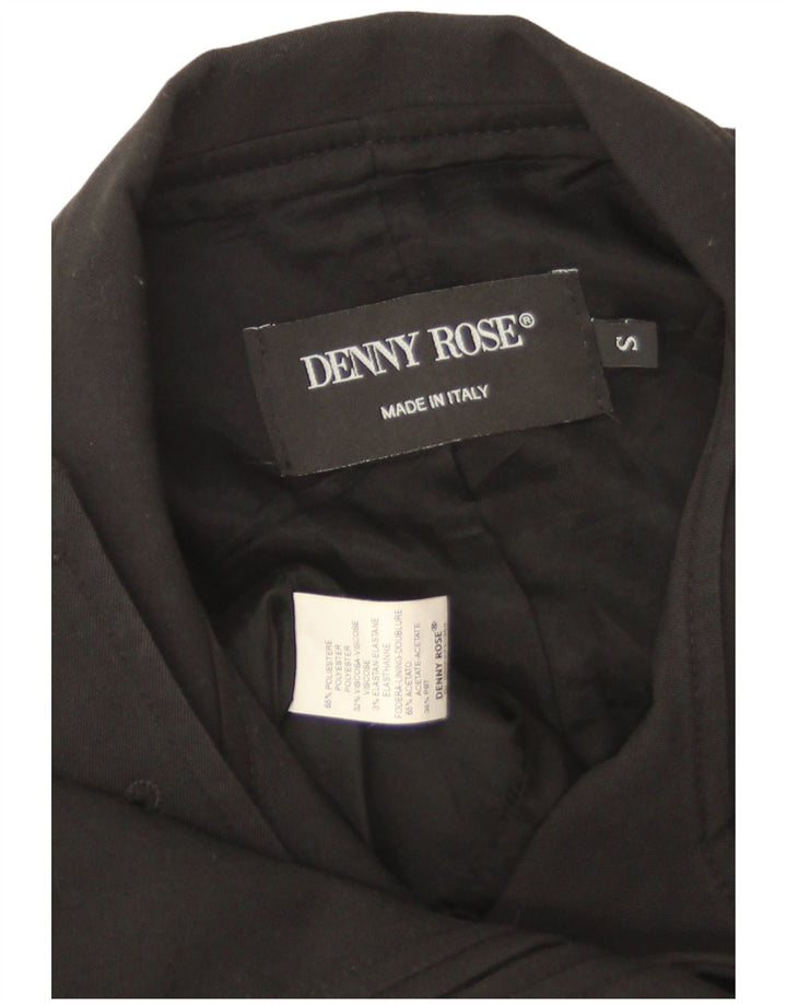 Denny Rose Damen Crop Short Sleeve Blazer Jacke UK 10 Small Schwarz