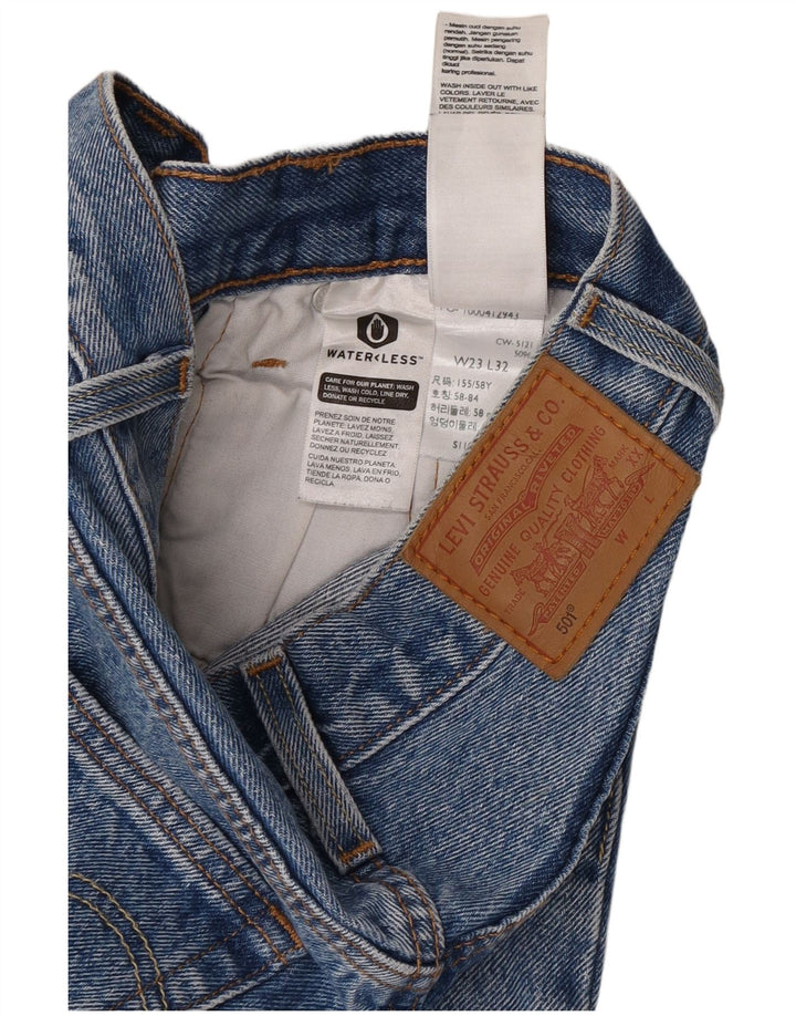 Levi's Damen 501 Straight Jeans W23 L28 Blaue Baumwolle