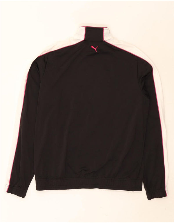 Puma Damen-Trainingsanzug-Top-Jacke, UK 16, großes schwarzes Polyester