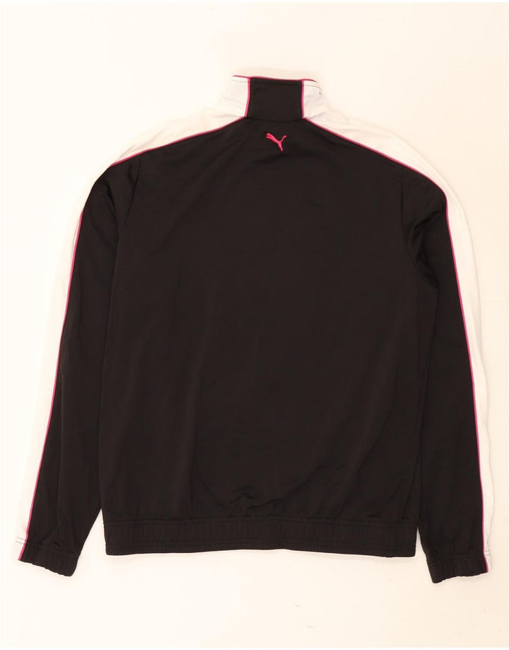 Puma Damen-Trainingsanzug-Top-Jacke, UK 16, großes schwarzes Polyester