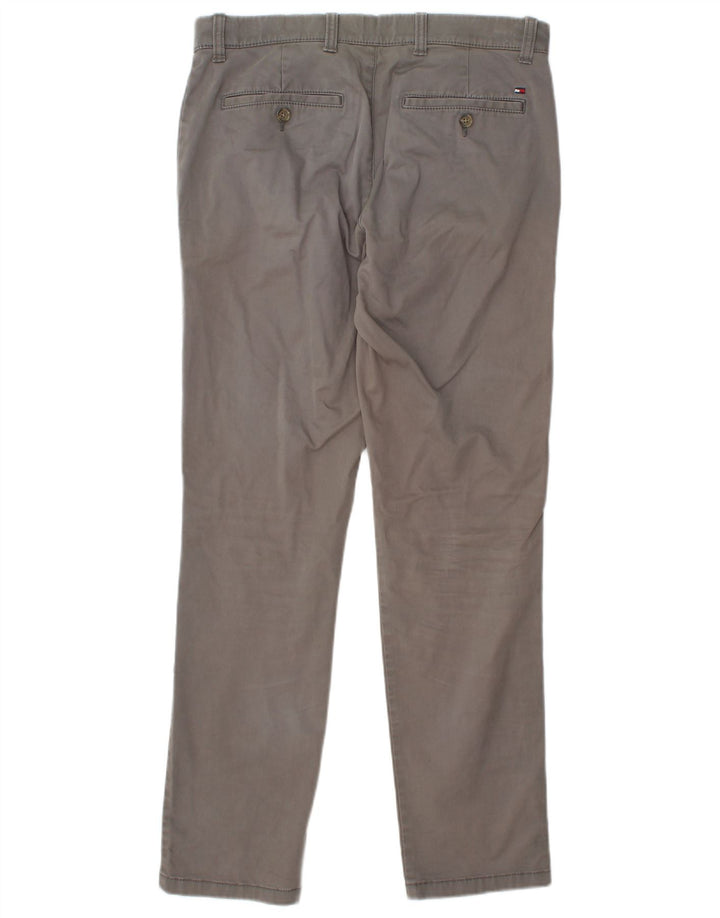 TOMMY HILFIGER Herren Etroite Slim Fit Chinohose W31 L32 Graue Baumwolle