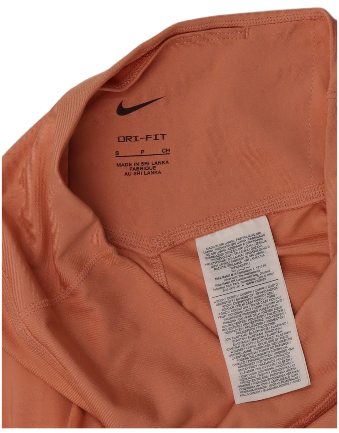 Nike Damen Dri Fit Graphic Leggings UK 8 Small Orange Polyester