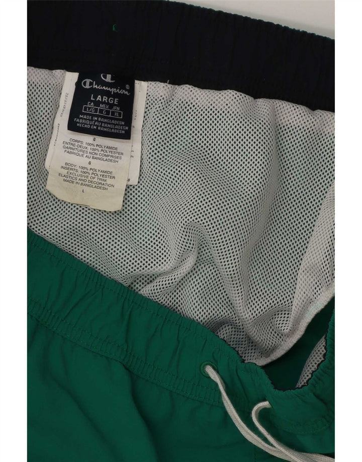 Champion Herren Badeshorts mit Grafik, Größe L, Grün, Polyester