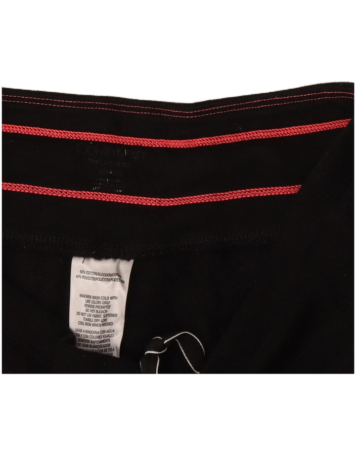 CALVIN KLEIN Damen Grafik-Trainingshose, Jogginghose, Gr. 10, Größe S, Schwarz
