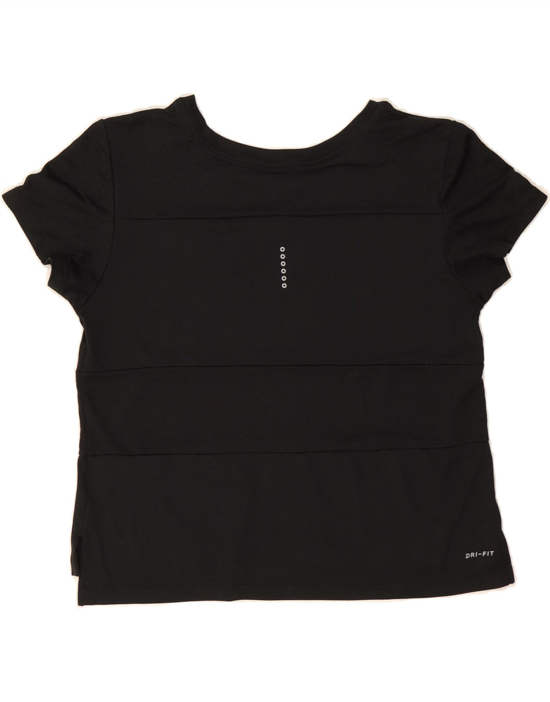 NIKE Womens Dri Fit Crop T-Shirt Top UK 14 Medium Black Polyester Vintage Nike and Second-Hand Nike from Messina Hembry 
