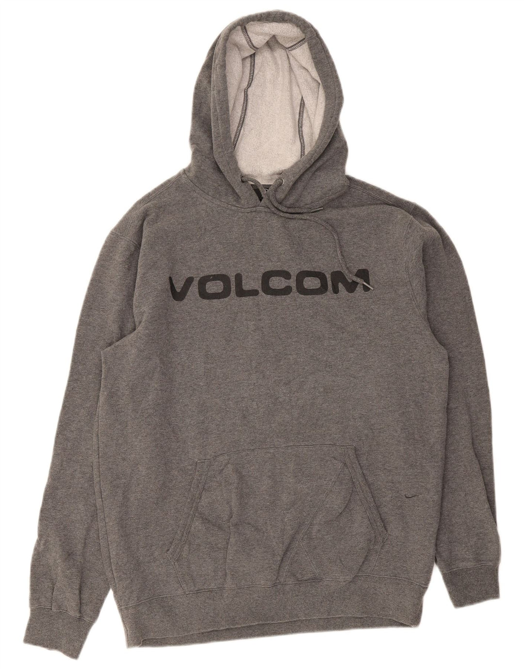 Volcom Herren-Kapuzenpullover mit Grafik, groß, graue Baumwolle