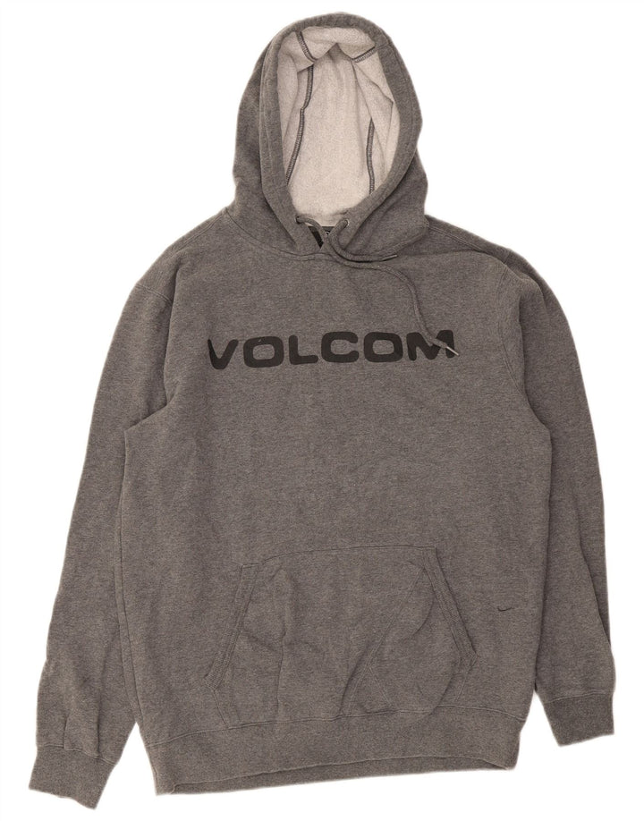 Volcom Herren-Kapuzenpullover mit Grafik, groß, graue Baumwolle