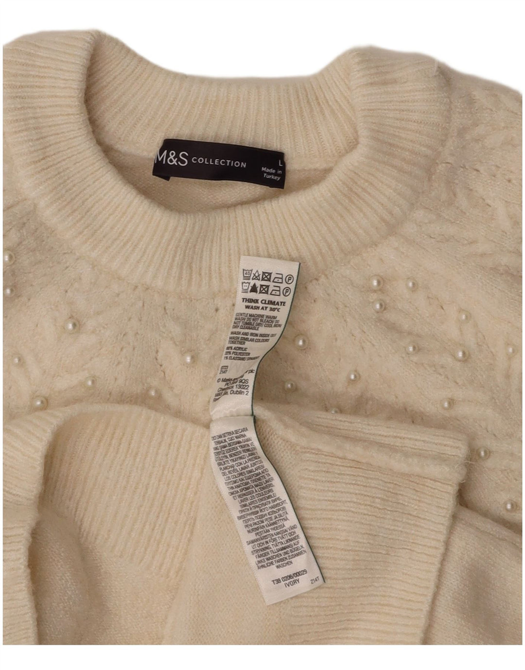 MARKS & SPENCER Damen Crop Pullover mit Rundhalsausschnitt, Gr