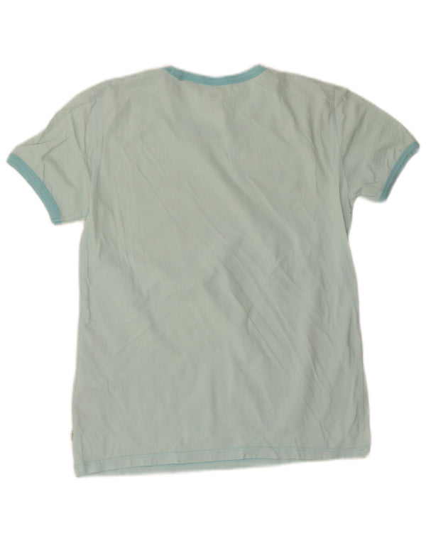 Levi's Damen-T-Shirt mit Grafik, UK 10, Größe S, Blau, Baumwolle