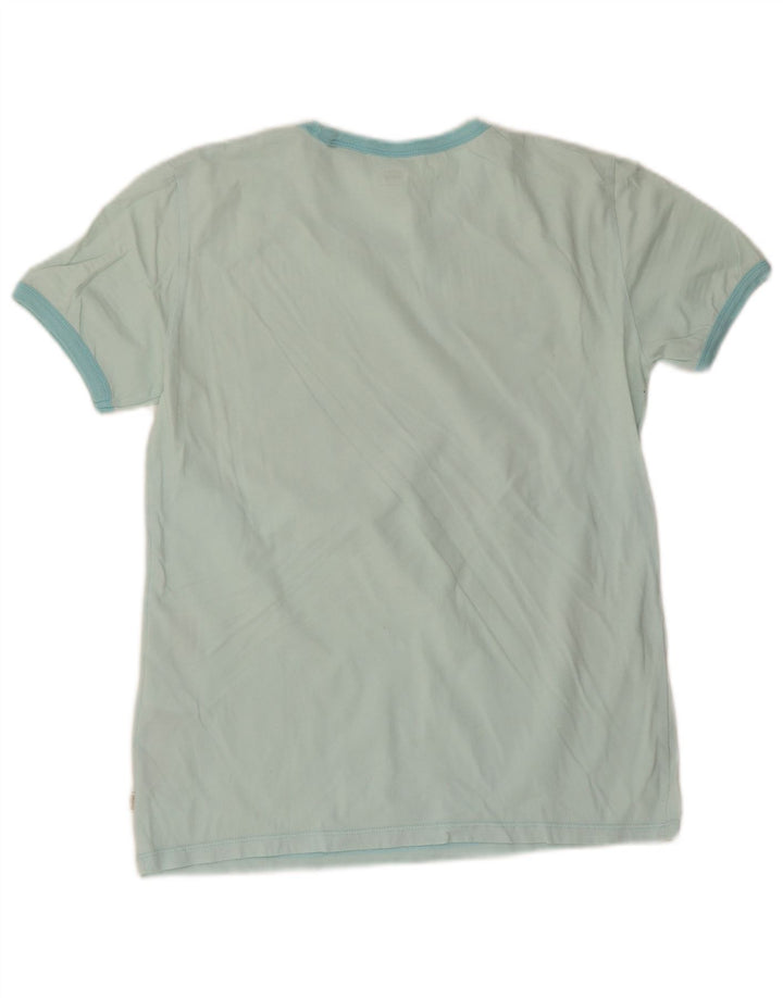 Levi's Damen-T-Shirt mit Grafik, UK 10, Größe S, Blau, Baumwolle