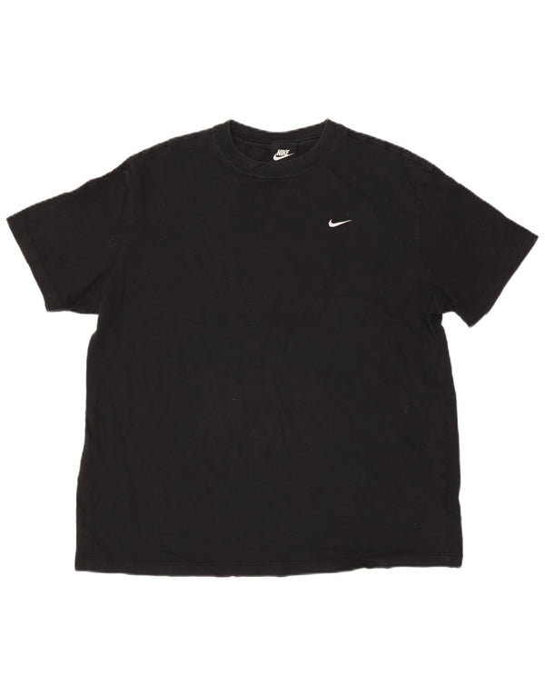 Nike Herren T-Shirt Top Large Schwarz Baumwolle