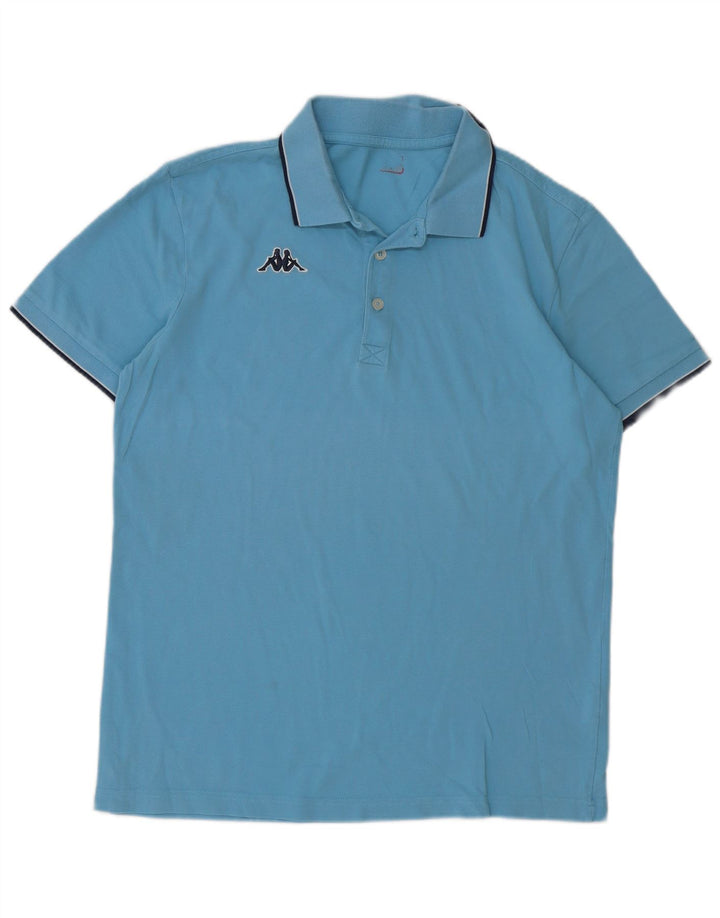 Kappa Herren-Poloshirt aus mittelblauer Baumwolle