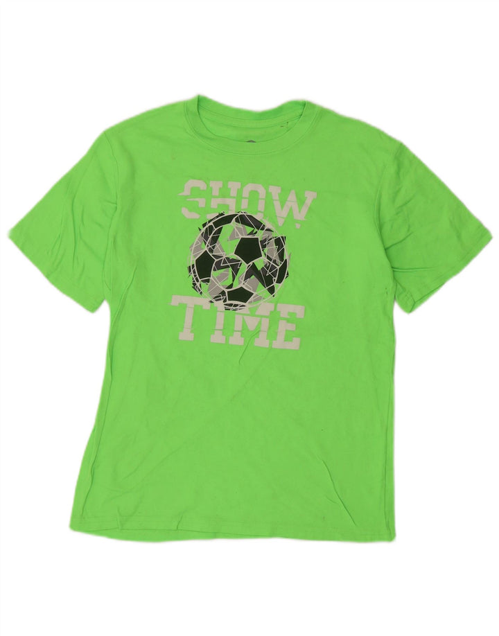 UMBRO Womens Graphic T-Shirt Top UK 14 Large Green Polyester