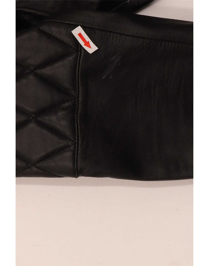 Bertanni Herren Leder Bikerjacke UK 38 Medium Schwarz