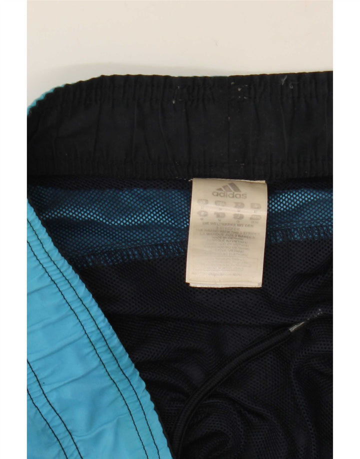 Adidas Herren Badeshorts mit Grafik, mittelgroß, Marineblau, Farbblock-Polyester