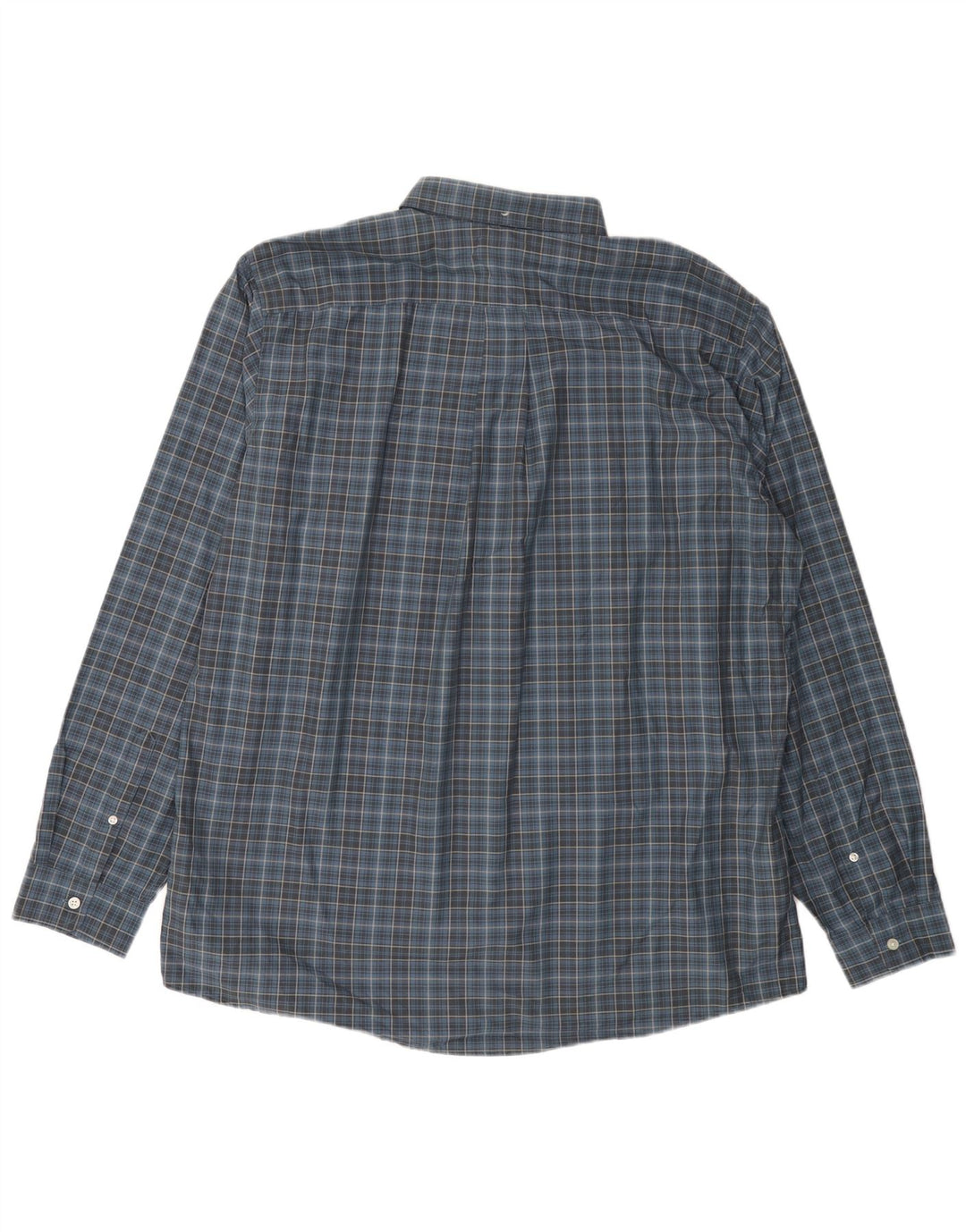 EDDIE BAUER Herren-Hemd, groß, entspannte Passform, XL, blau kariert, Baumwolle