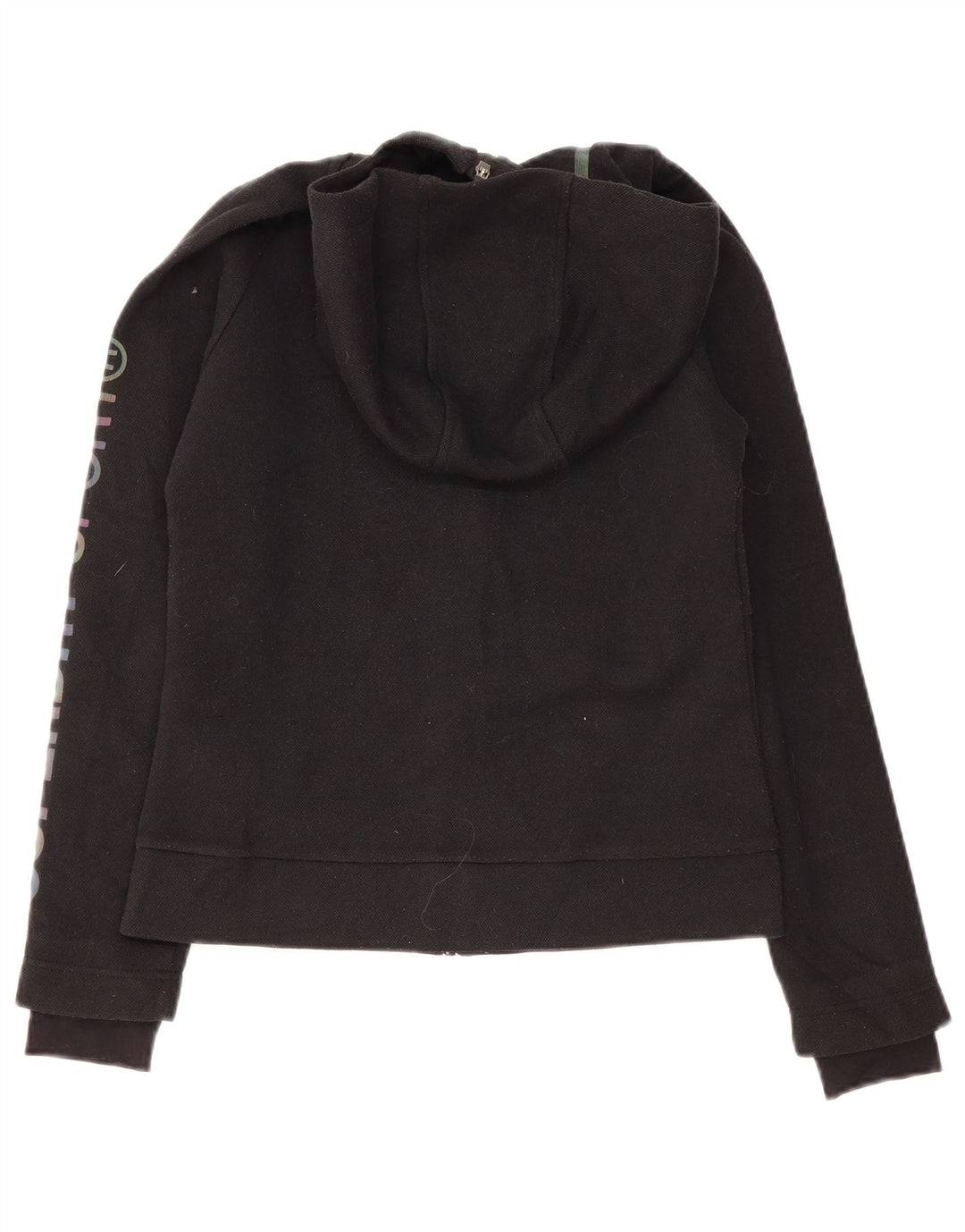 Superdry Damen-Kapuzenpullover mit grafischem Reißverschluss, Gr. 10, Größe S, Schwarz, Polyester