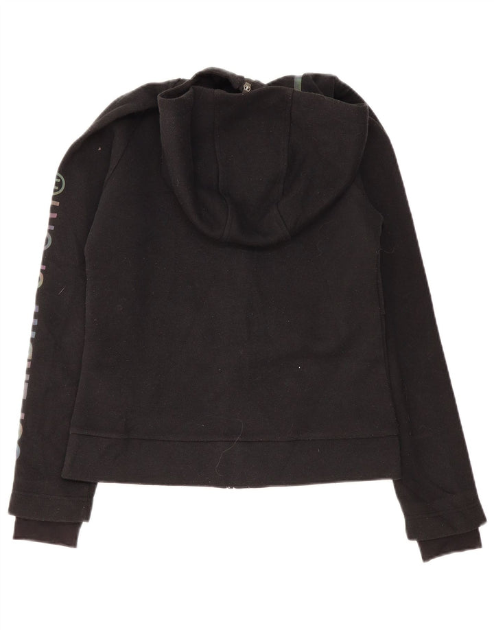 Superdry Damen-Kapuzenpullover mit grafischem Reißverschluss, Gr. 10, Größe S, Schwarz, Polyester