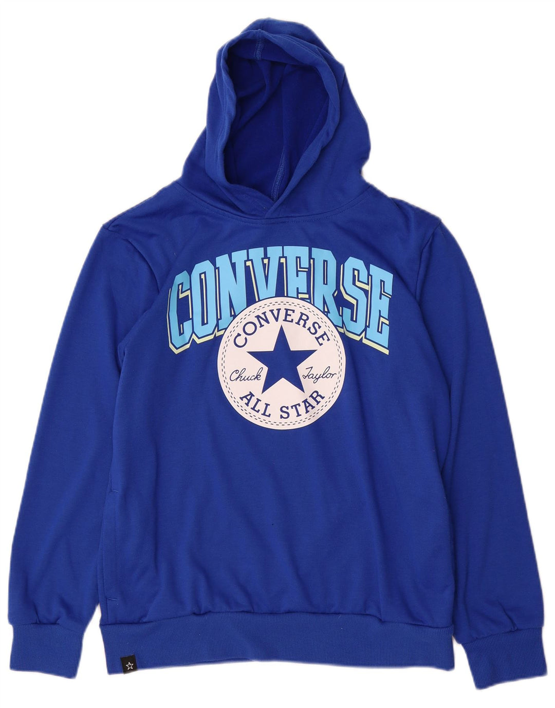 CONVERSE Kapuzenpullover mit Grafik für Jungen, 13–14 Jahre, XL, blaues Polyester
