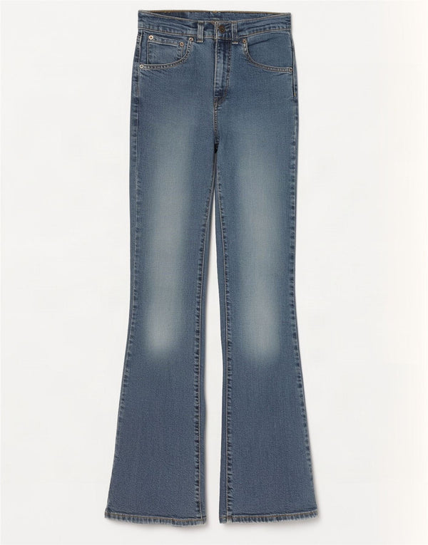Levi's Damen 525 Flared Jeans W28 L34 Blaue Baumwolle