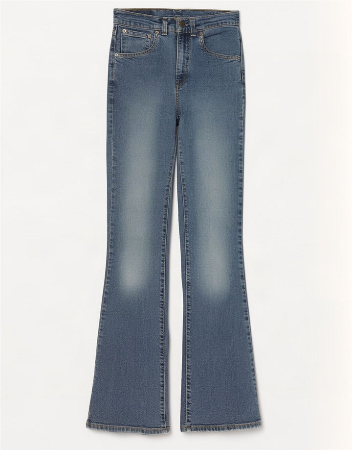 Levi's Damen 525 Flared Jeans W28 L34 Blaue Baumwolle