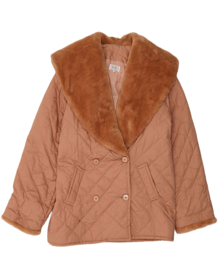 VINTAGE Womens Quilted Jacket UK 16 Large Pink Polyester Vintage Vintage and Second-Hand Vintage from Messina Hembry 