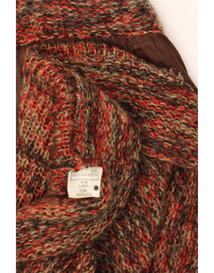 Vintage Damen Strick-A-Linien-Rock W27, kleine, mehrfarbig gefleckte Wolle
