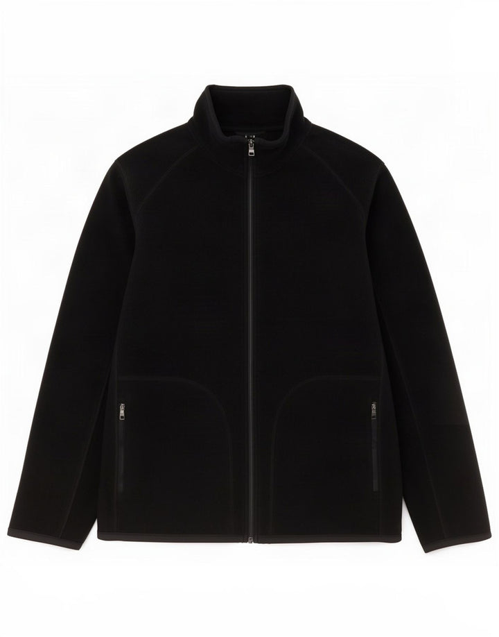 Marks & Spencer Herren Fleecejacke UK 40 Large Schwarz Polyester