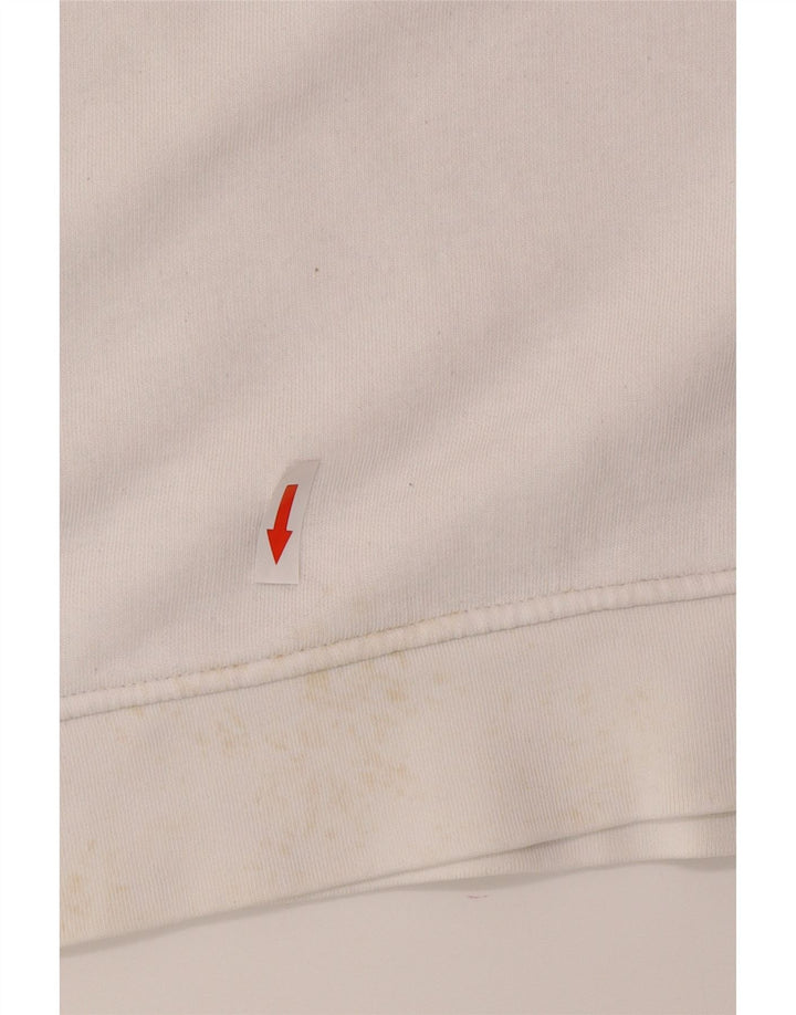 Lacoste Herren-Sweatshirt mit Grafik, Größe 3, klein, weiße Baumwolle