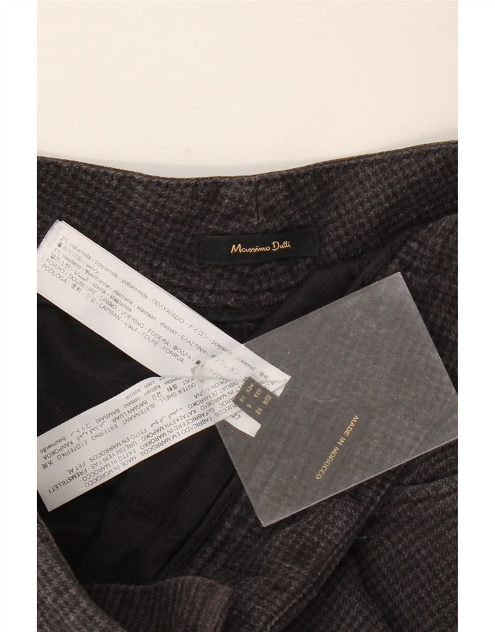 Massimo Dutti Damen Freizeithose EU 38 Small W28 L27 Schwarzer Hahnentritt