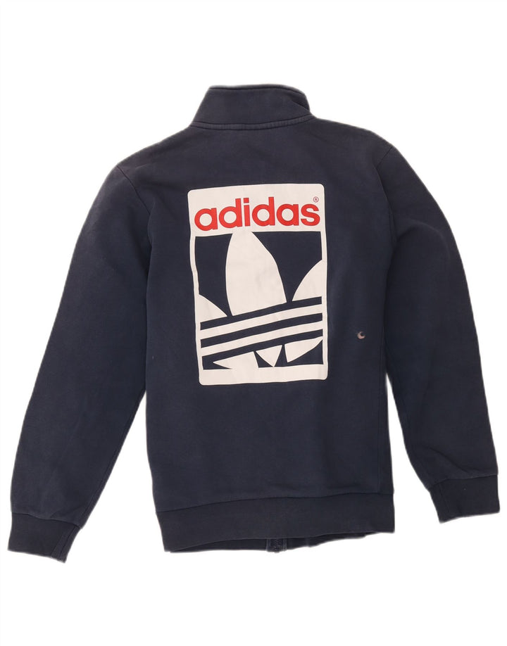 Adidas Herren-Trainingsanzug mit grafischem Oberteil, Größe S, Marineblau, Baumwolle