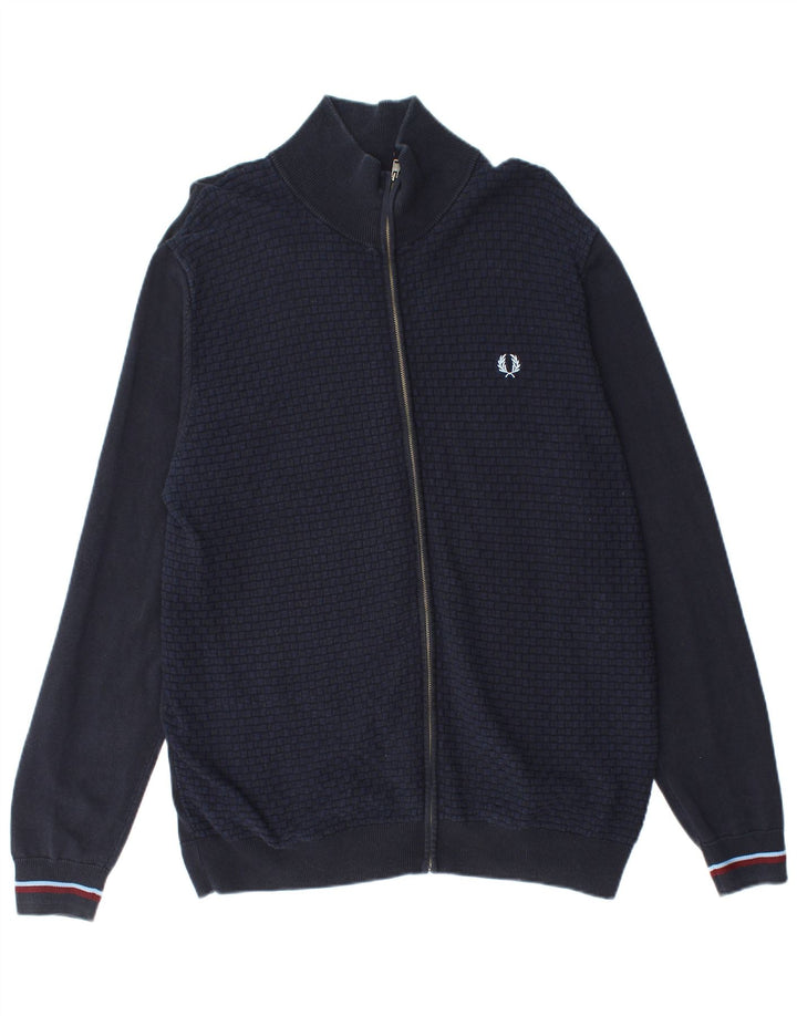 Fred Perry Herren Strickjacke XL Marineblau