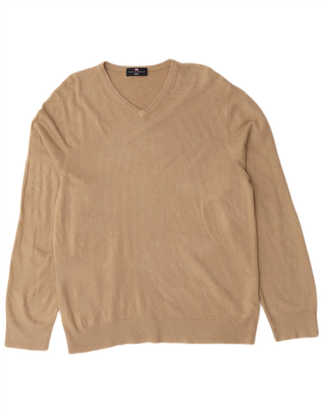 Marks & Spencer Herren Blue Harbor Pullover Pullover Large Beige Acryl
