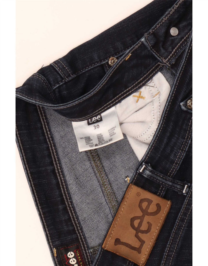 Lee Damen Bootcut-Jeans W30 L30 Marineblaue Baumwolle