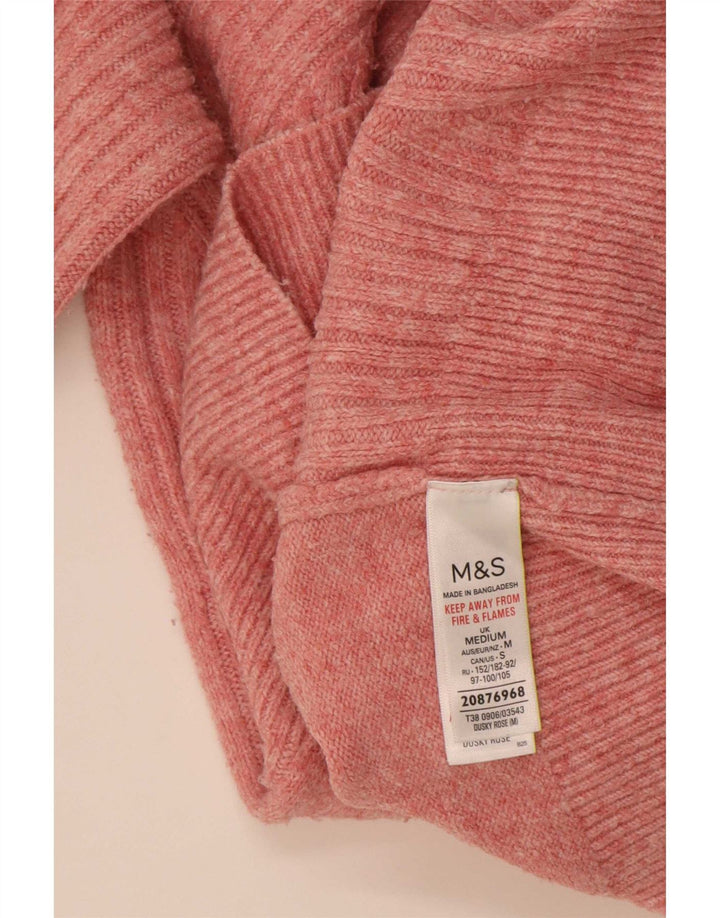Marks & Spencer Damen-Pullover, übergroß, Rundhalsausschnitt, Gr. 14, Mittelrosa