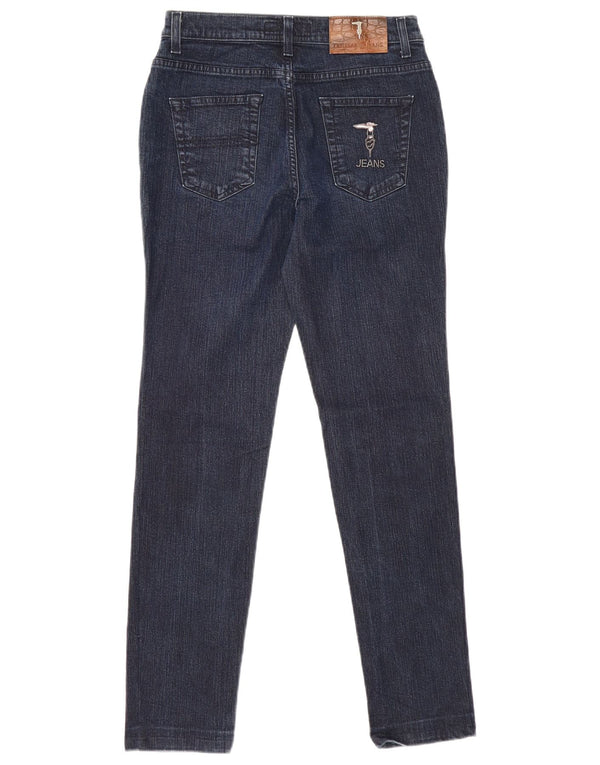 Trussardi Damen Slim Jeans W28 L28 Marineblaue Baumwolle