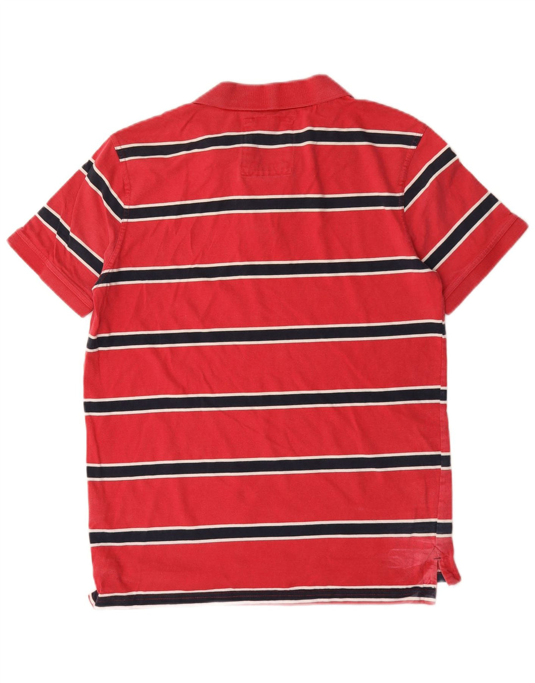 Crew Clothing Herren-Poloshirt aus mittelroter, gestreifter Baumwolle