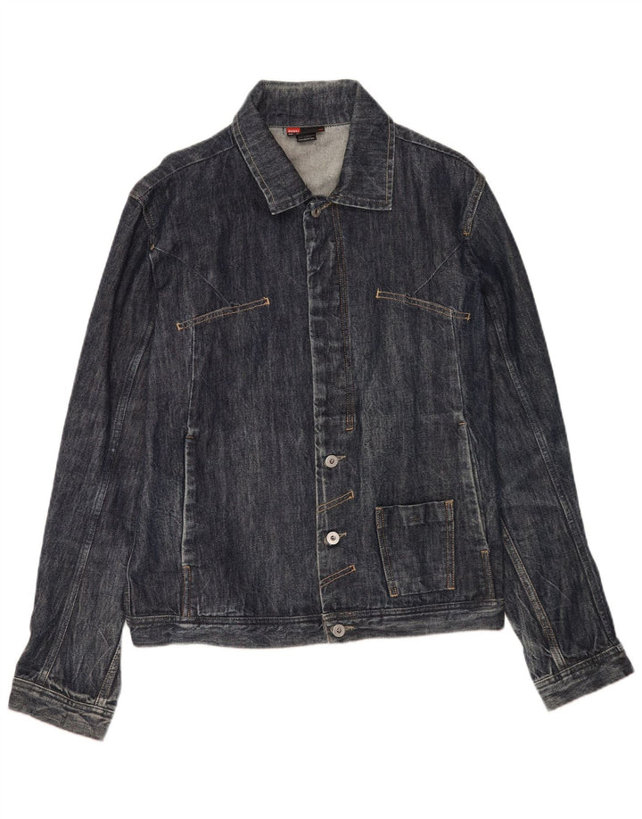 Diesel Herren Jeansjacke UK 42 XL Marineblau Baumwolle