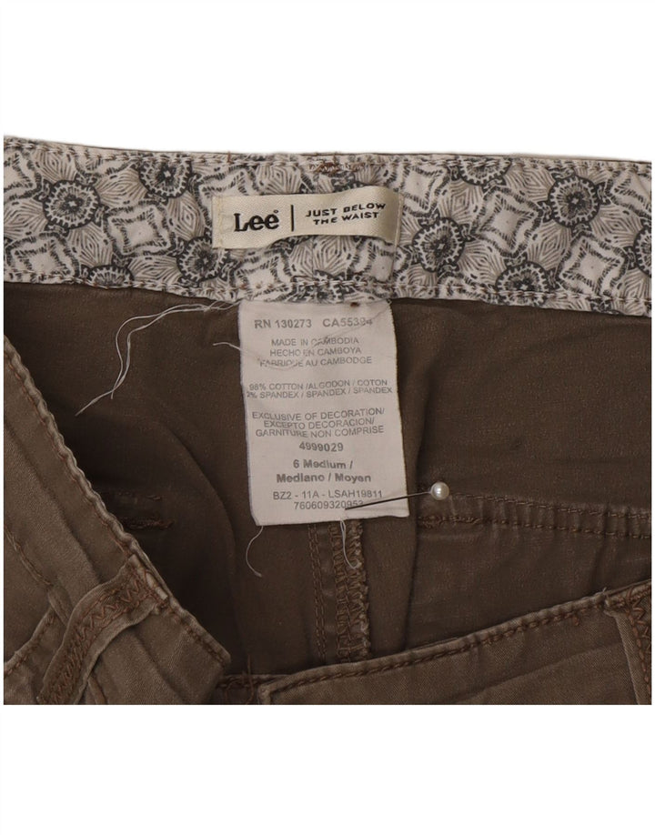 Lee Damen Cargo Caprihose US 6 Medium W30 L20 Khaki Baumwolle