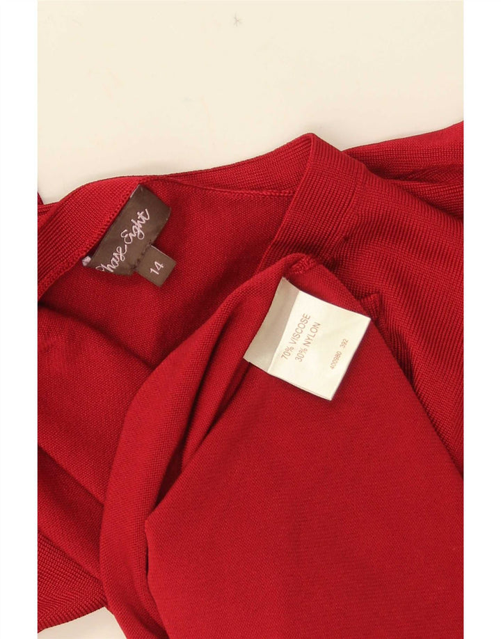 Phase Eight Damen-Cardigan mit 3/4-Ärmeln, bauchfrei, Gr. 14, Mittelrot