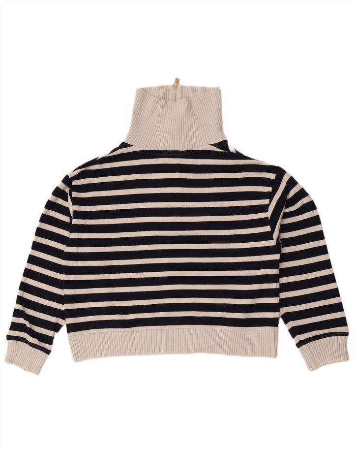 Marks & Spencer Damen-Pullover mit Reißverschluss am Hals, Gr. 14, mittleres Marineblau