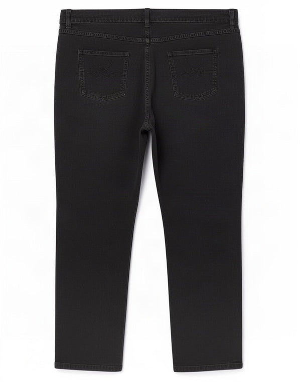 Marks & Spencer Damen Gerade Freizeithose UK 22 3XL W44 L29 Schwarz