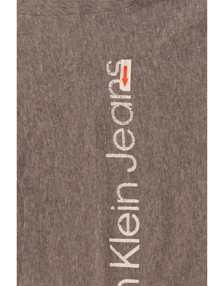 Calvin Klein Jeans Herren Grafik-T-Shirt-Oberteil Mittelgrau