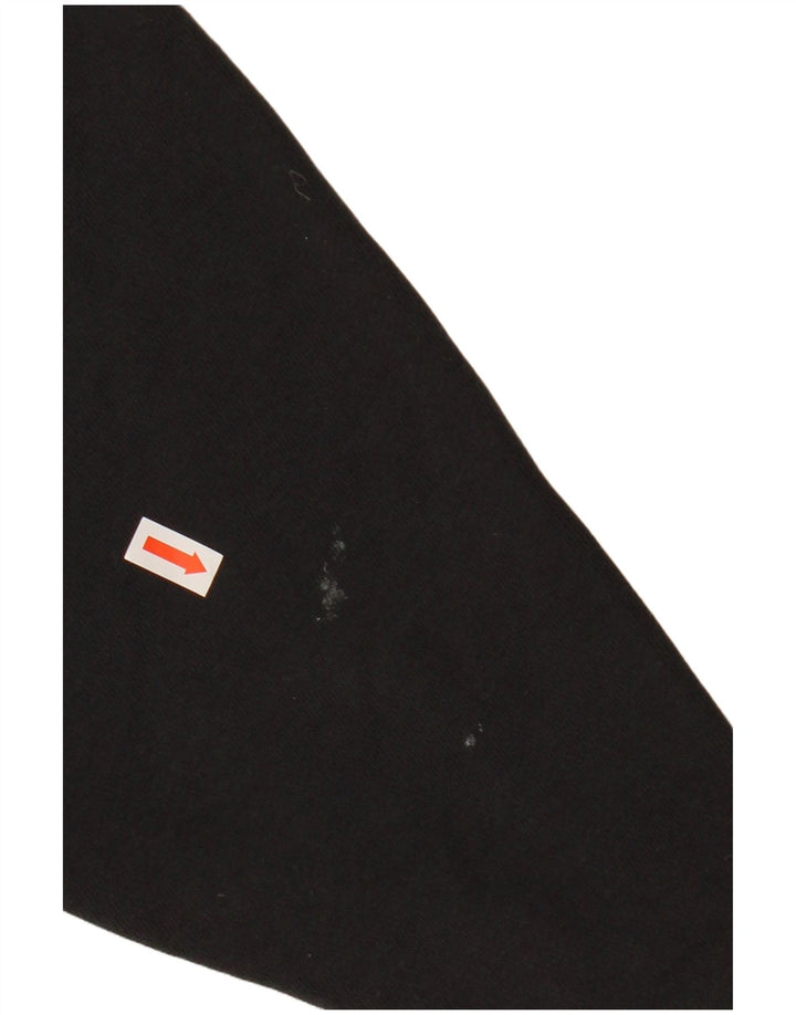 ADIDAS Womens Graphic Oversized Hoodie Pullover UK 12 Mittelschwarze Baumwolle