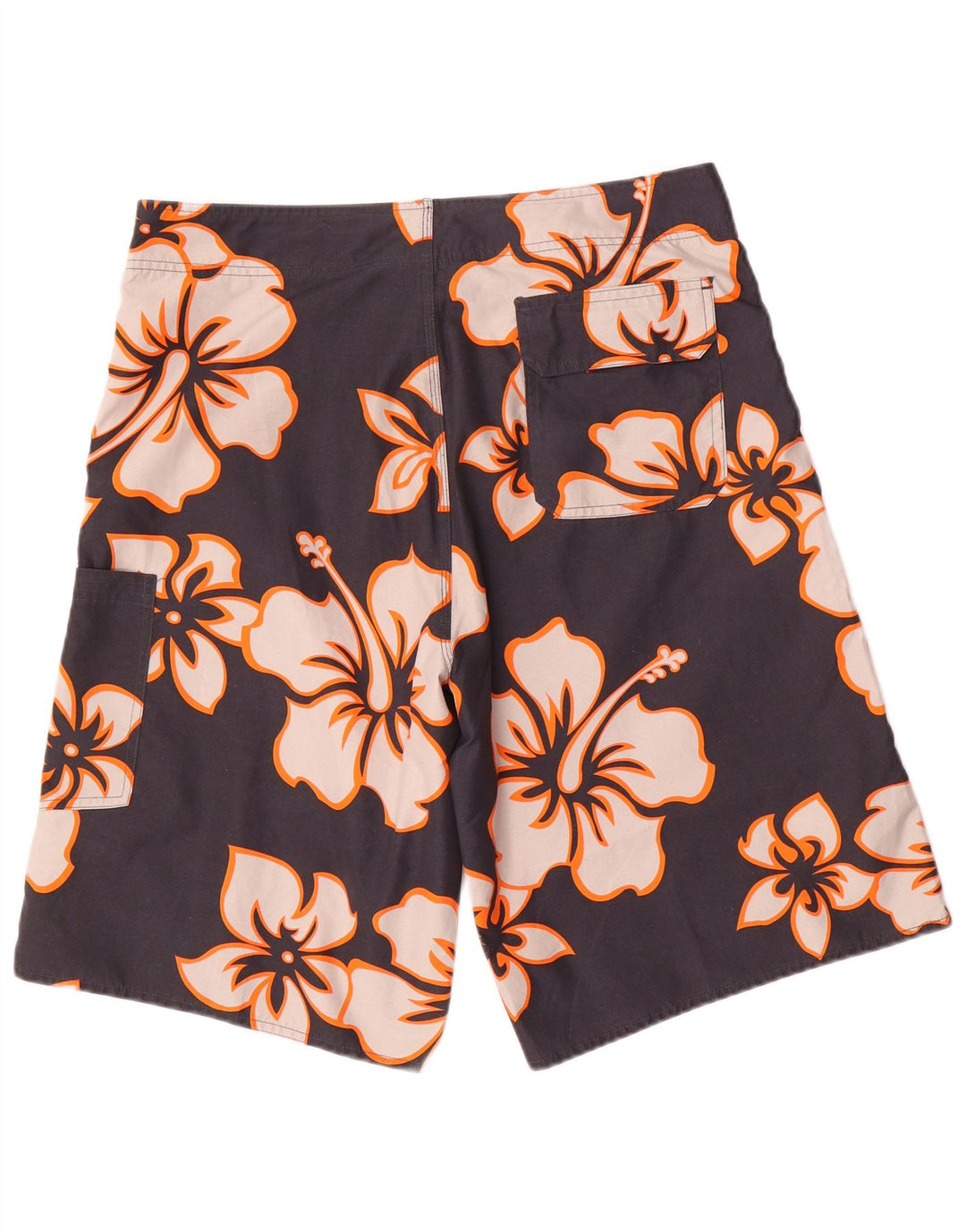 Sapore Di Mare Herren-Badeshorts, groß, schwarz, geblümt, Polyester