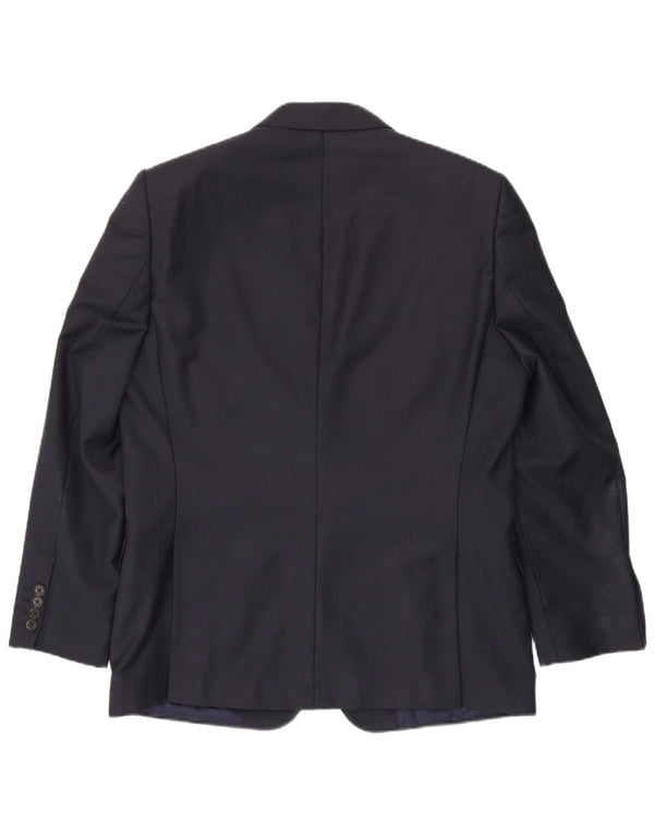 JAEGER Herren Alfred Brown 2-Knopf-Blazerjacke UK 44 2XL Marineblau