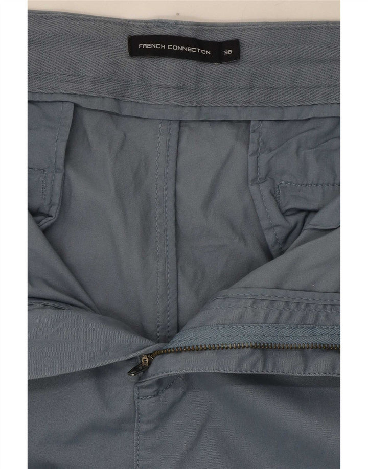 French Connection Herren Slim-Fit-Hose mit kurzem Schnitt, W36, L25, Blau